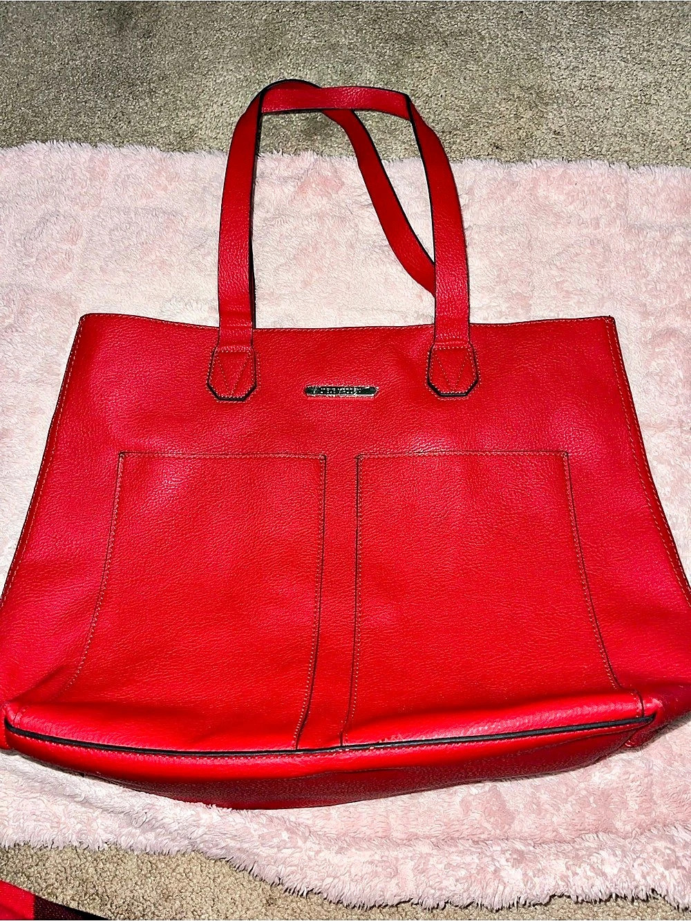 Steve Madden Red Tote Like New